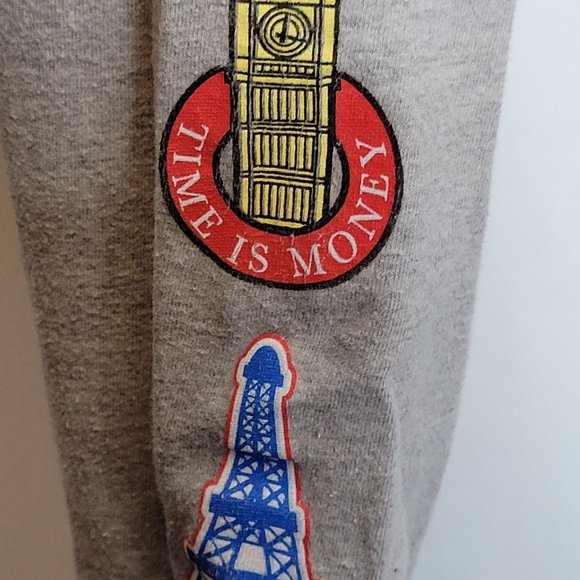 Vintage Stussy World Long Sleeves Size Large Flag Design Front and Back Gray - Picture 6 of 15